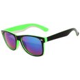 thumbnail image 1 of Retro Sunglasses - Two-tone Black Green Frame / Mirror Lens, 1 of 7