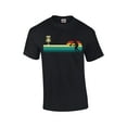 thumbnail image 1 of Retro Sunset Disk Golf Mens Short Sleeve T-shirt Graphic Tee-Black-small, 1 of 4