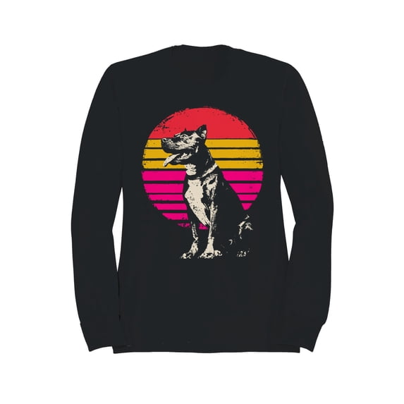 Retro Sunset Dog Art Men's Sweatshirt