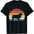 thumbnail image 1 of Retro Sunset Dog Pet Lover Miniature Australian Shepherd T-Shirt men and women can wear, black, white, gifts, 1 of 4