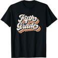 thumbnail image 1 of Retro Sunset Fifth Grade Teacher & Student Back To School T-Shirt, 1 of 3