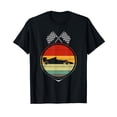 thumbnail image 1 of Retro Sunset Formula Race Car Racing Racer Black T-Shirt, 1 of 5