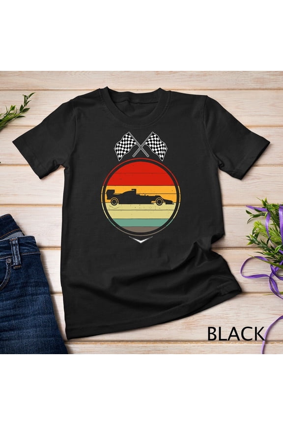 Retro Sunset Formula Race Car Racing Racer T-Shirt