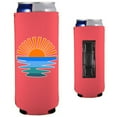 thumbnail image 1 of Retro Sunset Magnetic Slim Can Coolie (Neon Pink), 1 of 4