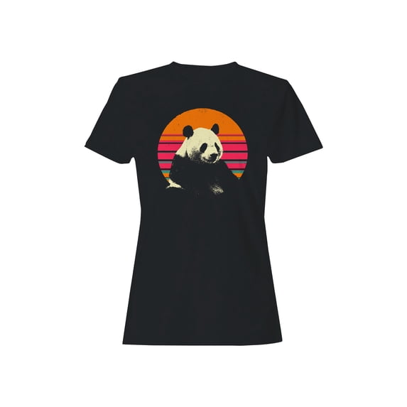 Retro Sunset Panda Women's T-shirt