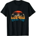 thumbnail image 1 of Retro Sunset Pelican Vintage Beach Bird with Palm Trees T-Shirt, 1 of 3