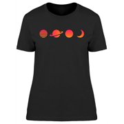 Retro Sunset Planets Design T-Shirt Women -Image by Shutterstock, Female Medium
