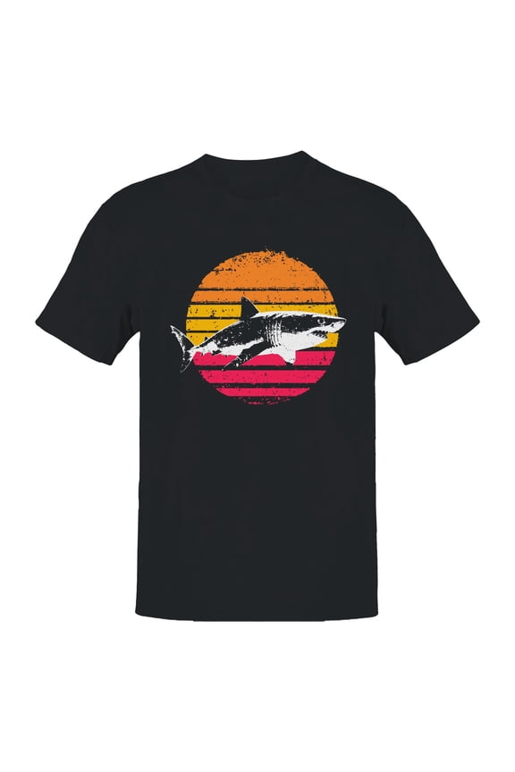 Retro Sunset Shark Men's T-shirt
