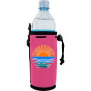Retro Sunset Water Bottle Coolie (Pink)