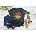 thumbnail image 1 of Retro Sunset Wavy Shirt, Sunset Tshirt, Vintage Shirt, Retro Sunshine Shirt, Sun Rays Tee, Beachy Vibes Tee, Retro Summer Time Sweatshirt All Size S-5XL, 1 of 5