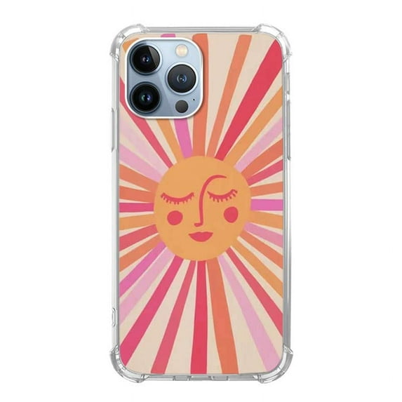 Retro Sunshine Case Compatible with iPhone 13 pro,Unique Art Design TPU Shock-proof Full Cover