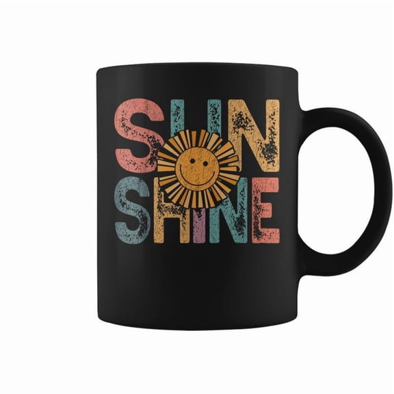 Retro Sunshine Hello Summer Vacation Sunshine Beach Vacation Coffee Mugs