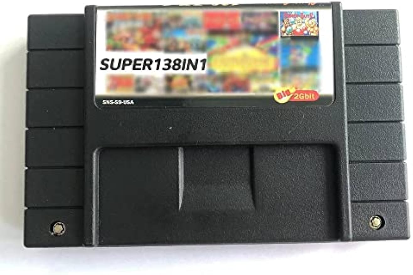 Retro Super Games 138 in 1 Multi Game Cartridge for SNES 16Bit