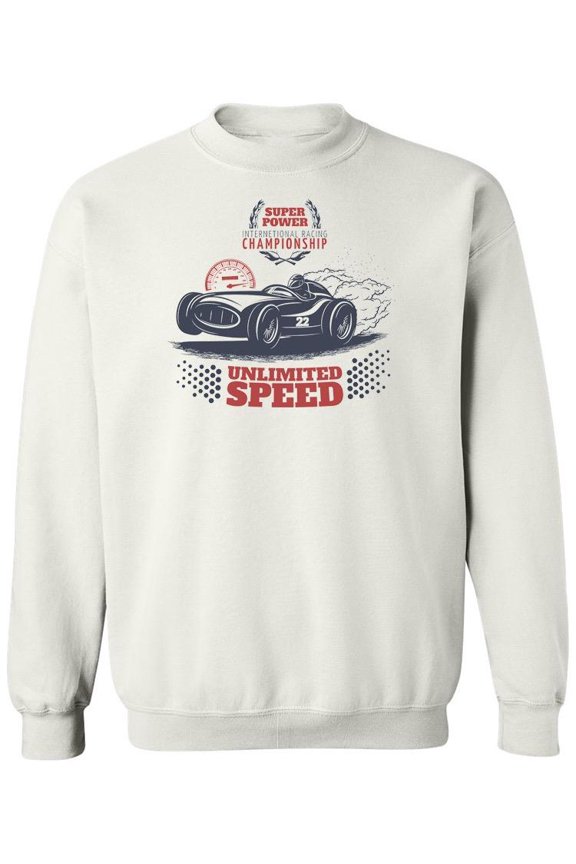 Retro Super Power Poster Design Sweatshirt Men -Image by Shutterstock, Male 5X-Large