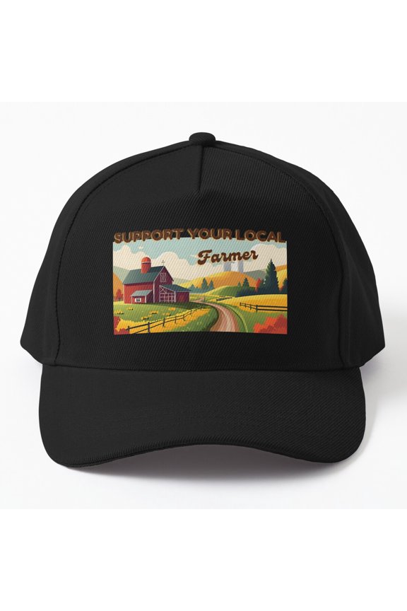 Retro Support Your Local Farmer Pair Baseball Cap, Ranch Heritage Design, Countryside Hat