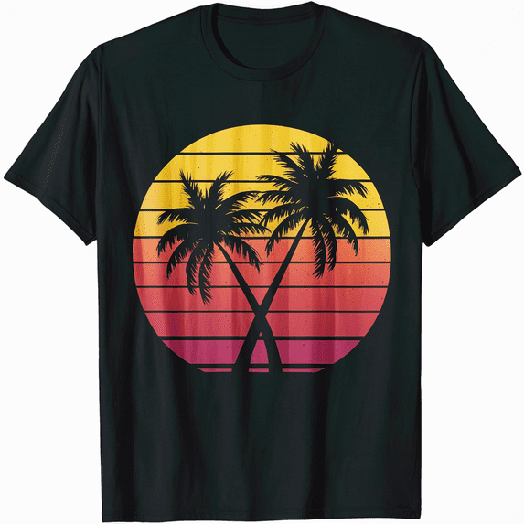 Retro Surf Islands - Vintage Vacation Island Palm Trees T-Shirt