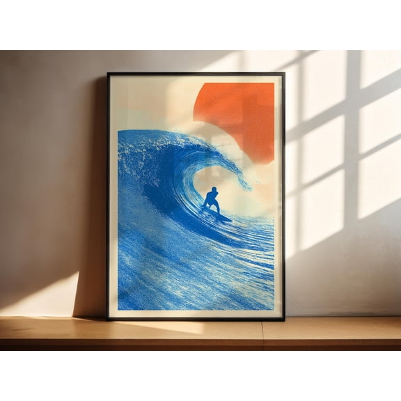 Beach Retro Surfboard Coastal Surf Photography Surfer Art Ocean Beach ...