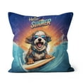 thumbnail image 1 of Retro Surfing Old English Sheepdog in Cool Sunglasses Hello Summer Waves Pillow Cushion Double Sided Dog Lover Throw Pillow - 10001, 1 of 4