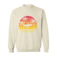 thumbnail image 1 of Retro Surfing Sunset Summer Beach Surfboard Graphic Art Sweatshirt, for men & women, up to size 5XL, 1 of 3