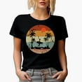 thumbnail image 1 of Retro Surfing with Sun & Surfer, Black T-Shirt, Large, 1 of 5