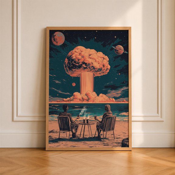 Retro Surreal Sci Fi Seventies Futuristic Wall Art Poster