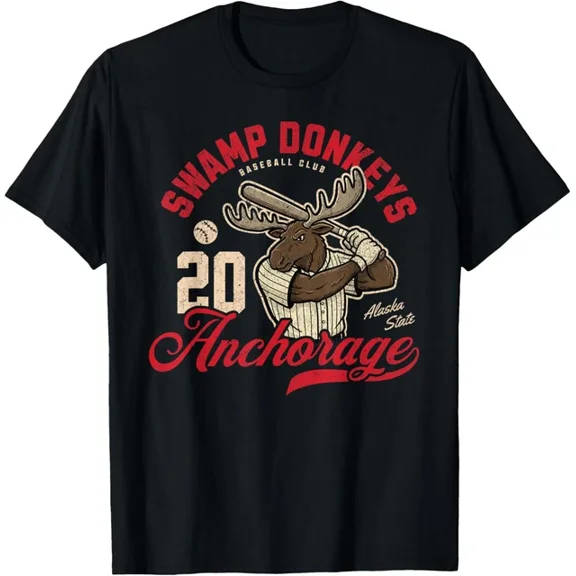 Retro Swamp Donkeys Anchorage Minor League Baseball Team T Shirt Birthday Gifts; For Men & Women