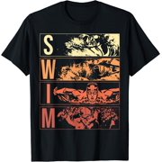 Retro Swimming Water Swim Sports Theme Swimmers Athlete T-Shirt