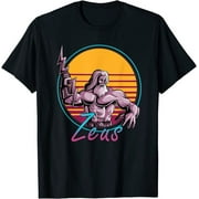 Retro Synthwave Tee: Classic Zeus Greek Mythology God Shirt - Ideal Present