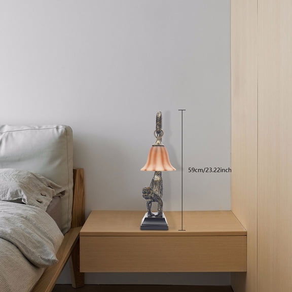 Retro Table Lamp, Creative Monkey Bedside Table Lamp, Bedrooms Desk Lamp Right