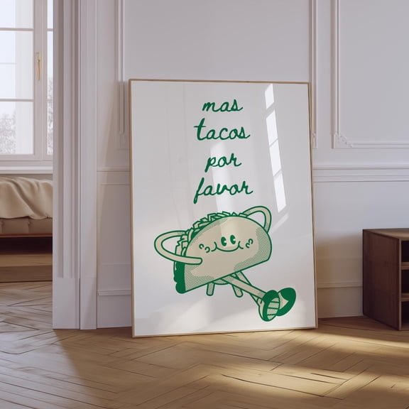 Retro Taco Mexican Kitchen Unframed Paper Print