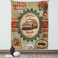 thumbnail image 1 of Retro Tapestry, Composition of Vintage Retro Car Label in Faint Color Sixties Dated Irony Art, Wall Hanging for Bedroom Living Room Dorm Decor, 40W X 60L Inches, Green Red Cream, by Ambesonne, 1 of 5