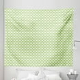 thumbnail image 1 of Retro Tapestry, Vintage Geometrical Big and Small Polka Dots Inner Circles Symmetric Image, Fabric Wall Hanging Decor for Bedroom Living Room Dorm, 5 Sizes, Pale Green and White, by Ambesonne, 1 of 1
