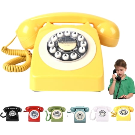 Retro Tattle Phone for Classroom – 2025 Creativity Vintage Landline Telephone, Classic Old-Fashioned Desk Phone, Fun Snitch Message Board for Kids, Decorative Corded Phone for Home, Office & Events