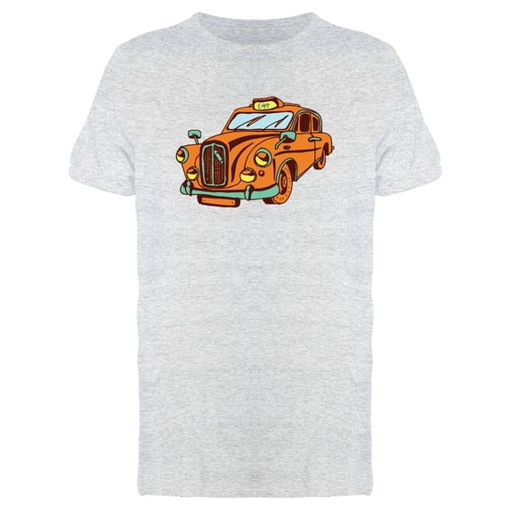 Retro Taxi Car Orange Tee Men's -Image by Shutterstock