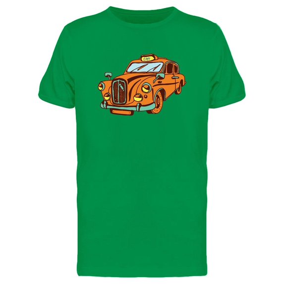 Retro Taxi Car Orange Tee Men's -Image by Shutterstock