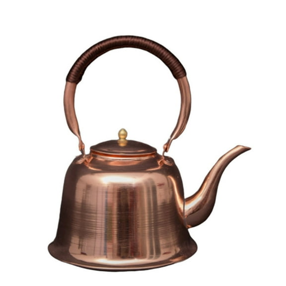 Retro Tea Kettle Copper Teapot Whistling Kettle Vintage Tea Kettle Whistling Kettle with Ergonomic Handle For Induction Cooker Gas Stove