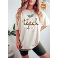 thumbnail image 1 of Retro Teach Shirt, Checkered Teacher T Shirt, Back To School Gifts, Funny Teacher Tee, First Day Of School, 1 of 5