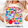 thumbnail image 1 of Retro Teacher Shirt, Back to School Shirt, Welcome to the Front Office Shirt, Teacher Appreciation Shirt, Custom Name Teacher Tee, 1 of 5