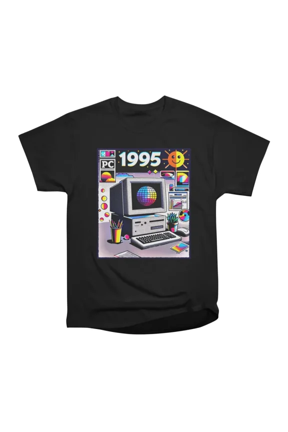 Retro Tech 1995 T-Shirt Tee Gift For Him Merch For Her Apparel For Friend