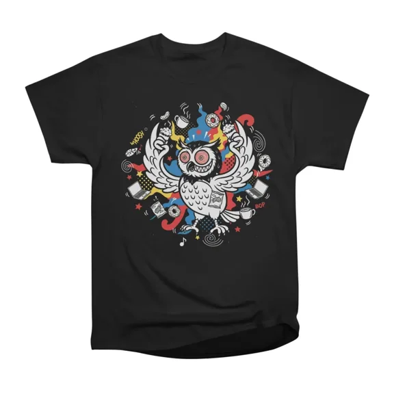 Retro Tech Owl T-Shirt Tee Gift For Him Merch For Her Apparel For Friend