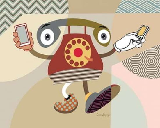 Retro Telecom II Canvas Art - Lanre Adefioye (24 x 30)