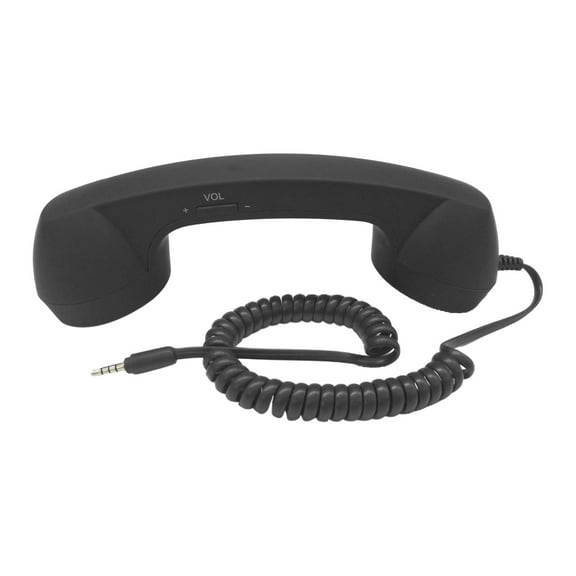Retro Teleph Handset 3.5mm, Stylish Call Black