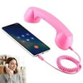 thumbnail image 1 of Retro Telephone Handset for iPhone (Pink) – 2026 New Vintage Retro Telephone Handset, Bluetooth/Type-C Port, Clear Comfortable Calls, Landline Handle Receiver for Mobile Video/Calls/Meetings, 1 of 7