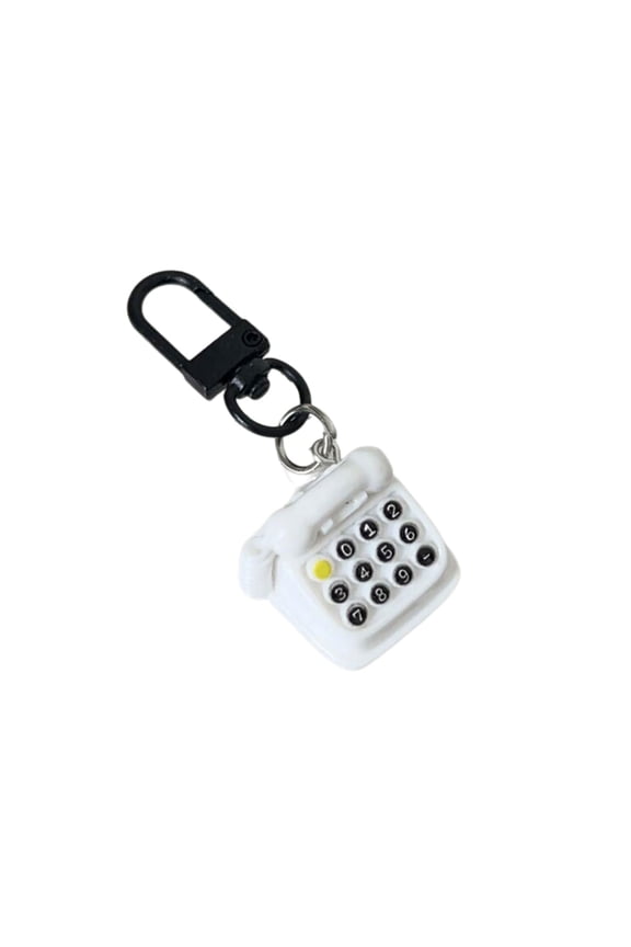 Retro Telephone Keychain Resin Design Decorative Bag Charm for Birthdays Anniversaries