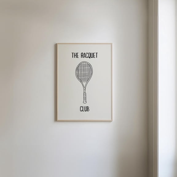 Retro Tennis Country Club Poster, Unframed Paper Poster 8x10in
