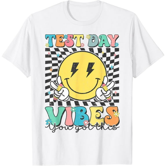 Retro Test Day Vibes You Got This Motivation Teacher Student T-Shirt Unisex S-5XL Hot Trending Shirt, Vintage Birthday Gift