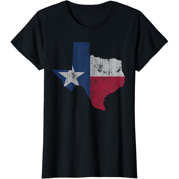 Retro Texas Flag Map T-Shirt