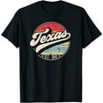 thumbnail image 1 of Retro Texas Home State TX Cool 70s Style Sunset T-Shirt, 1 of 3