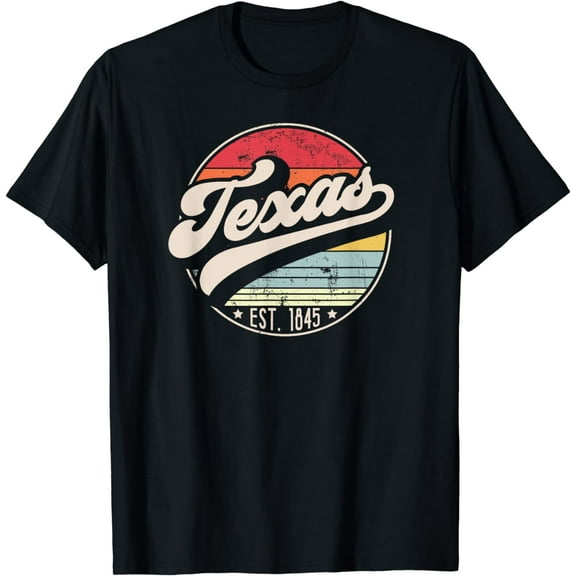 Retro Texas Home State TX Cool 70s Style Sunset T-Shirt
