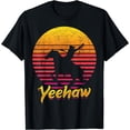 thumbnail image 1 of Retro Texas Western Cowboy Yeehaw Horseback Riding Cowboy T-Shirt, 1 of 3